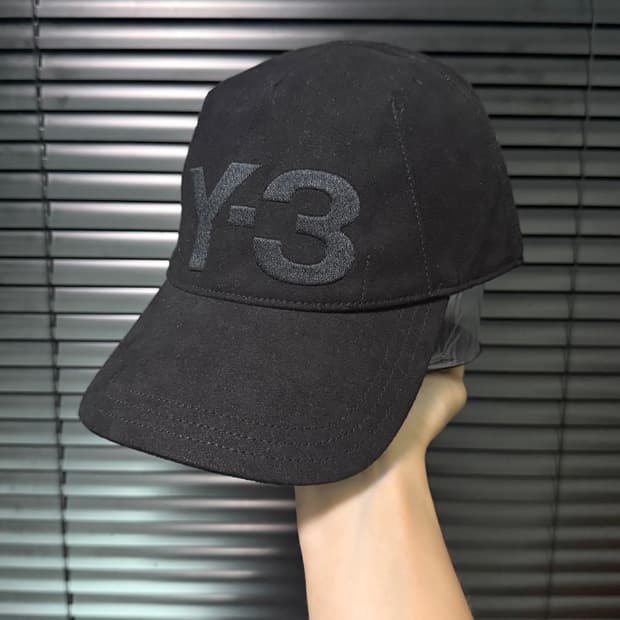 Y-3 y3 와이쓰리 요지야마모토 블랙 스웨이드 언컨스트럭티드 볼캡 모자
