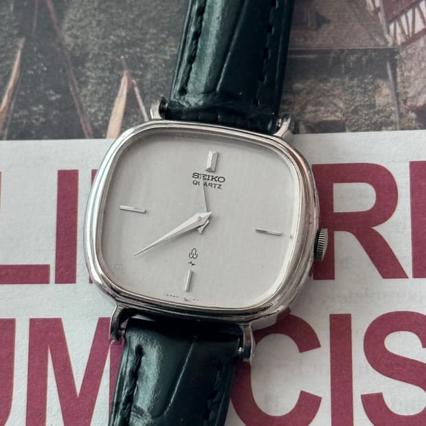 세이코 Seiko PDP 스퀘어 실버 쿼츠