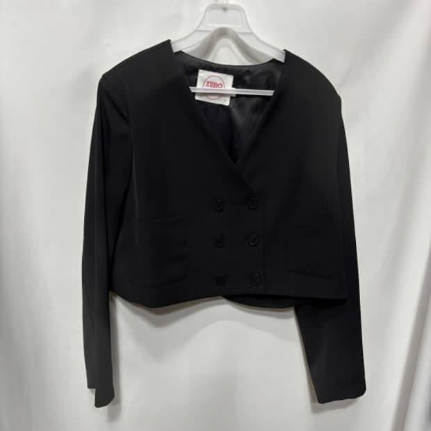 ZERO STREET블랙 크롭 블레이저 자켓 M