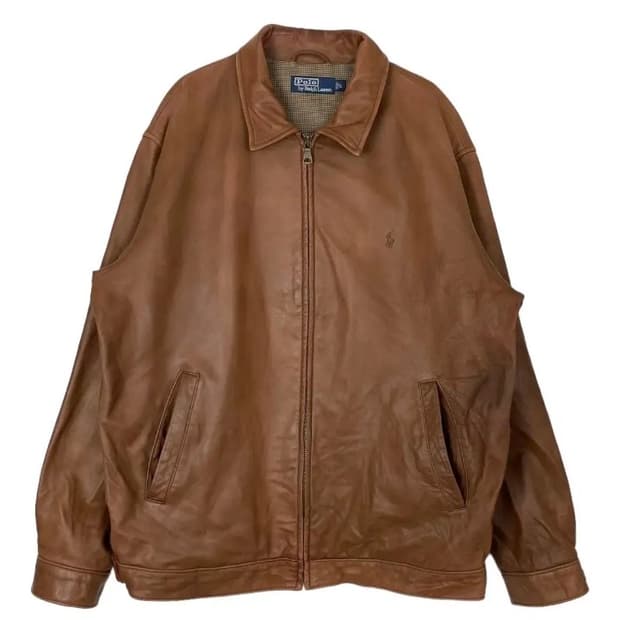 폴로랄프로렌 레더 블루종