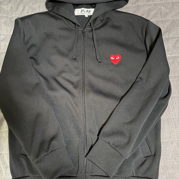 정품)꼼데가르송 후드집업 블랙 