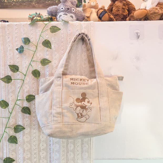 mickey mouse 코듀로이 백