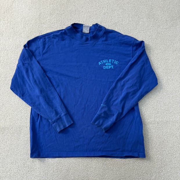 [XL] 나이키 애슬레틱 블루 긴팔티셔츠 0102T1