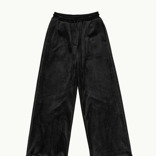 Amomento VELOUR FLEECE DRAWSTRING PANTS