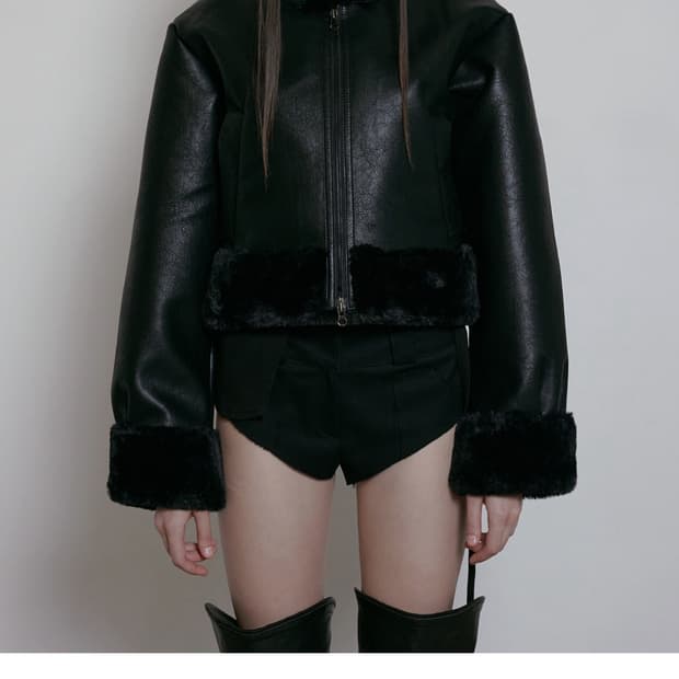 보헤미안서울 하이넥 무스탕 22FW