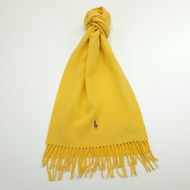 MX296 폴로 랄프로렌 옐로우 울 목도리 머플러