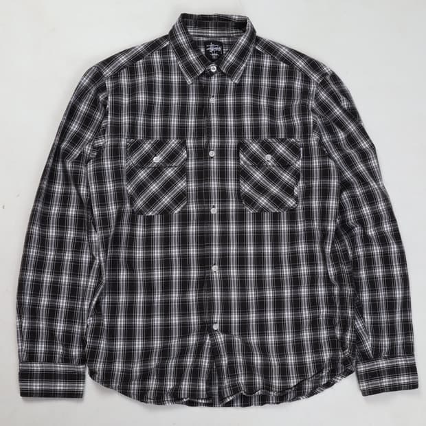 90s 스투시 체크셔츠 Stussy Check Shirt