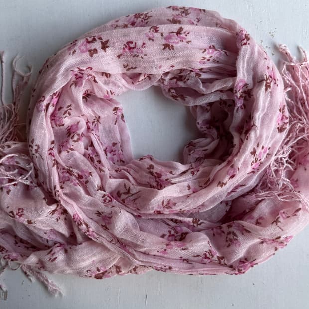 벚꽃 핑크스카프 분홍스카프 봄 일본스카프