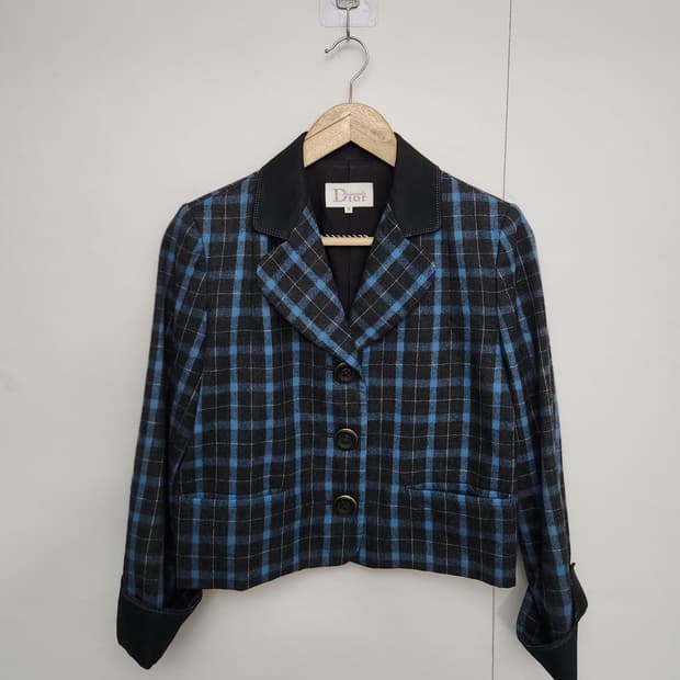 크리스찬 디올 90 55 체크자켓