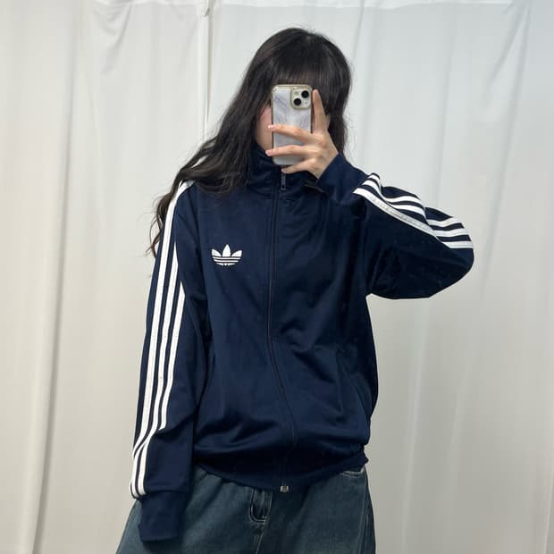 Adidas navy Firebird jersey