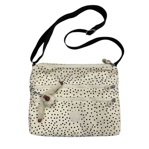 키플링 y2k 땡땡이 화이트크로스