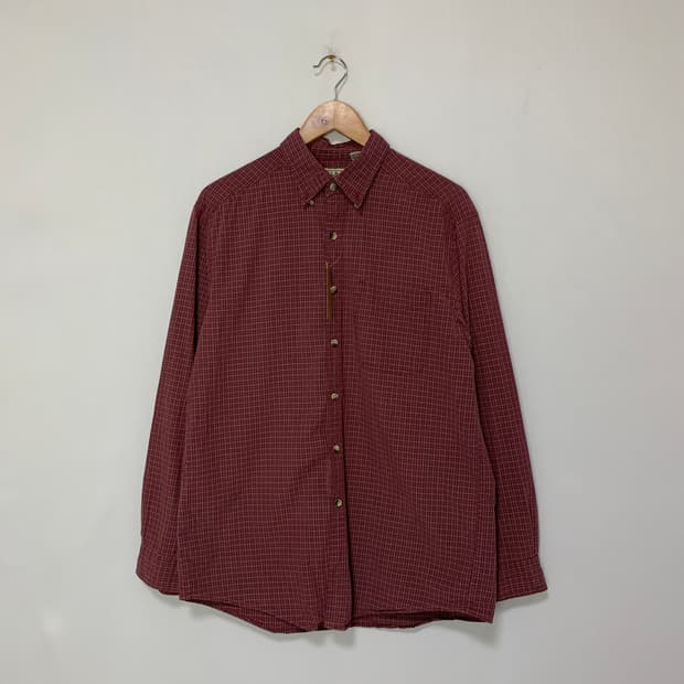 엘엘빈 빈티지 레드 체크 셔츠 여성 XL 남성 L