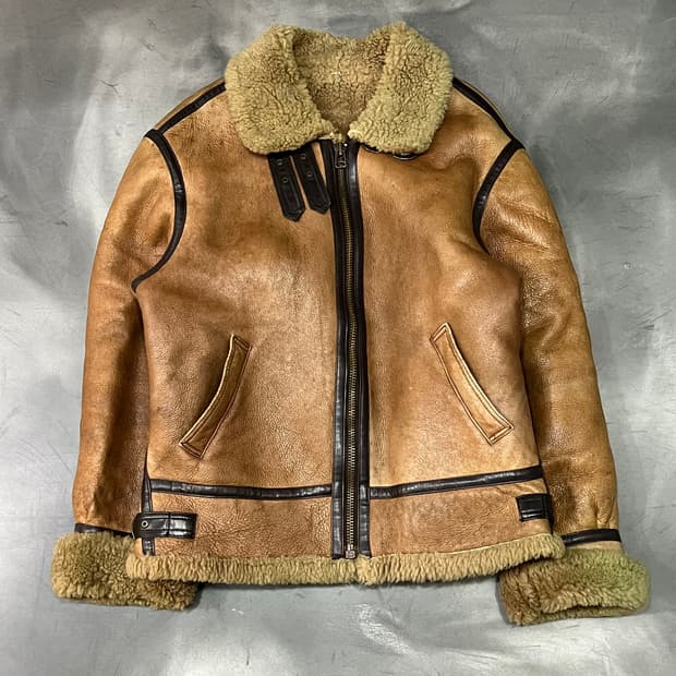  B3 리얼레더 무스탕 자켓 y14446