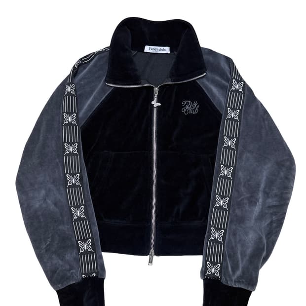 팬시클럽 벨벳 트랙탑 져지