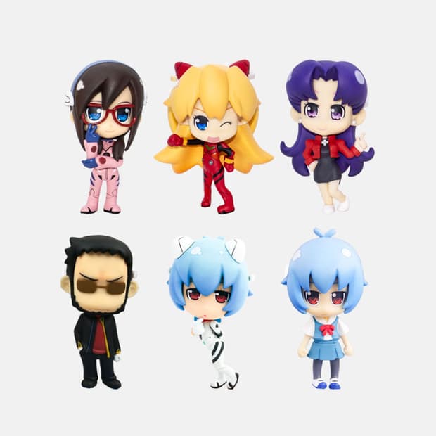 에반게리온 푸치에바 쁘띠 미니 피규어 6종 일괄