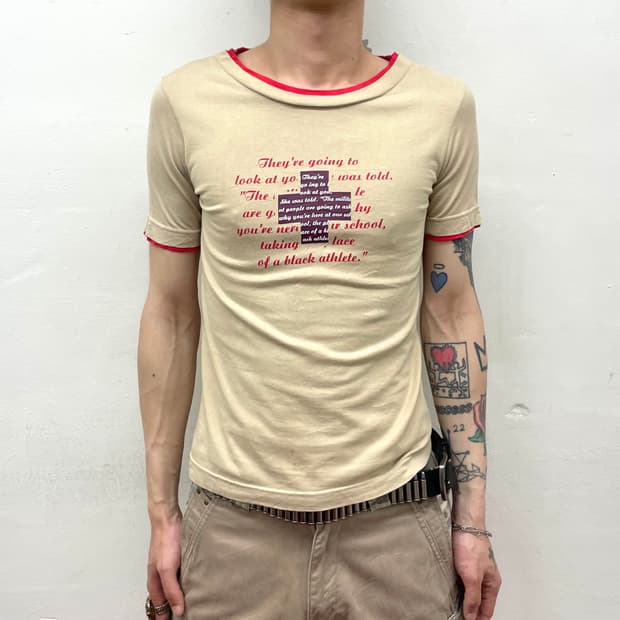 red cross lettering T-shirt 