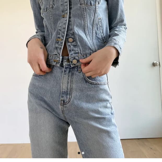 이너뮤트 라이트블루 데님자켓 청자켓