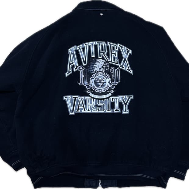 아비렉스 울 리버시블 모직 바시티 자켓