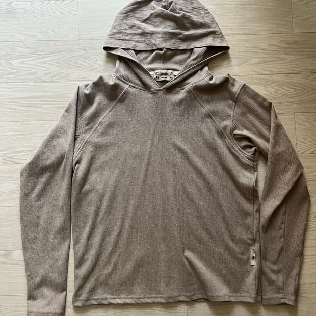 기철 Frame Slub knit Hoodie (Beige)
