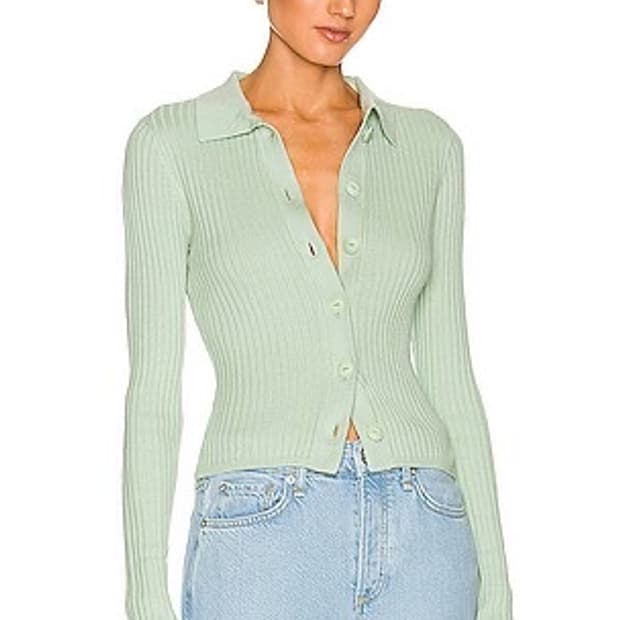 [새상품/S] 랙앤본 navaya 폴로 가디건 민트