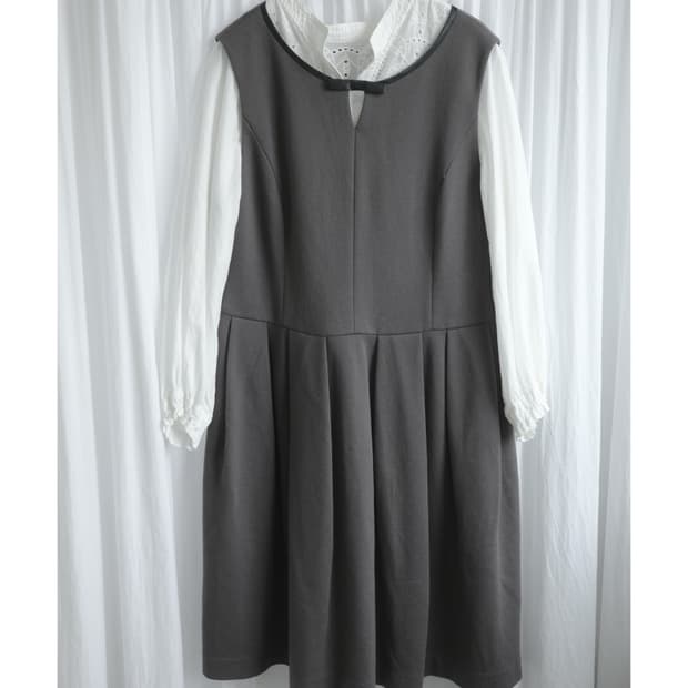 Grey a-line cotton dress