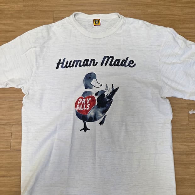 휴먼메이드 오리 그래픽 반팔티 2XL
