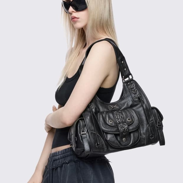 Minga london 비건 레더 숄더백