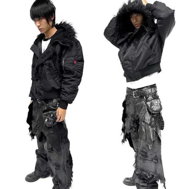 비엑세스 퍼 자켓 패딩