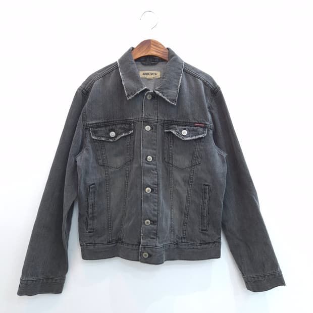 SMITH'S 블랙 워시드 데님 자켓 일본빈티지