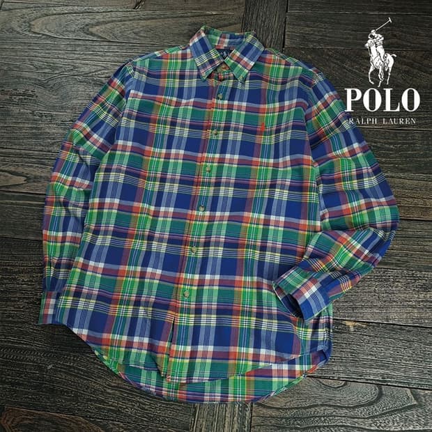 [폴로 랄프로렌] 포니 로고 자수 체크 셔츠 M19255