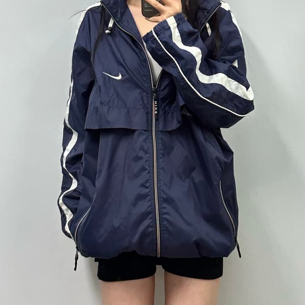 00s 나이키 라인 네이비 바람막이
