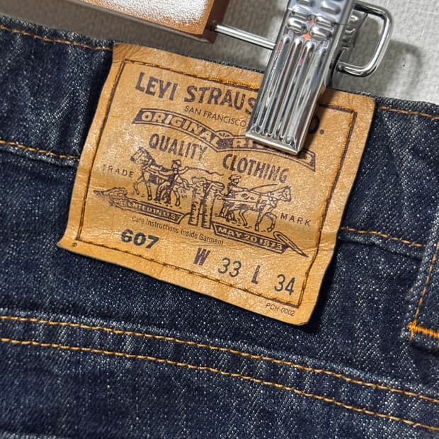 리바이스 607 00s 일본 오렌지탭 데님 팬츠