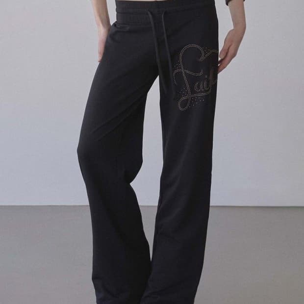 Faith Cotton Track Pants Black