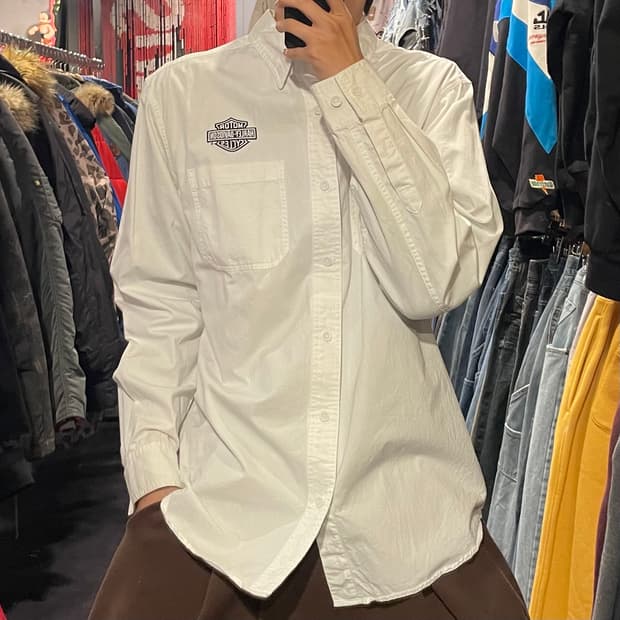 [IM] Harley Davidson 할리 데이비슨 화이트 셔츠