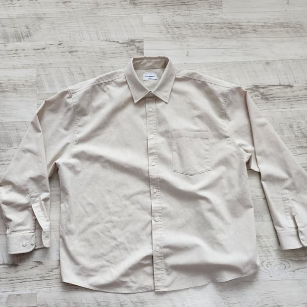 필루미네이트 베이지 오버핏 셔츠 XL(105~110)115가능 남자 남방