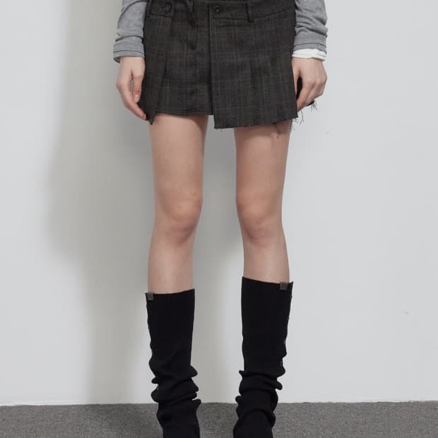 보헤미안서울 LAYERED WRAP MINI SKIRT / s