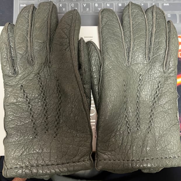 덴츠 햄튼 페커리 그레이 가죽 장갑 7반(2/1)사이즈
