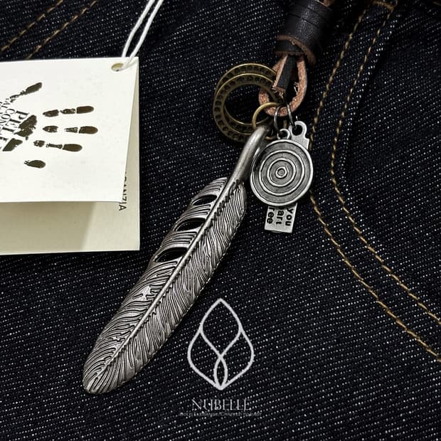 🌗 Vintage feather keyring / 빈티지 깃털 키링