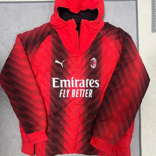 AC밀란 리버시블 패딩 유럽XXL 