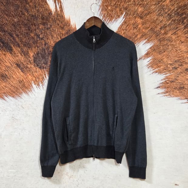 폴로 랄프로렌 차콜 투웨이 니트 집업