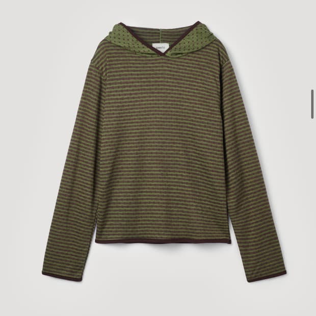 Pesto 페스토 도트 스트라이프 후디 그라스