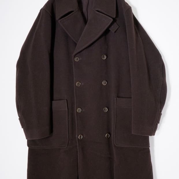 피그벨 멜톤 울 더블 브레스티드 코트