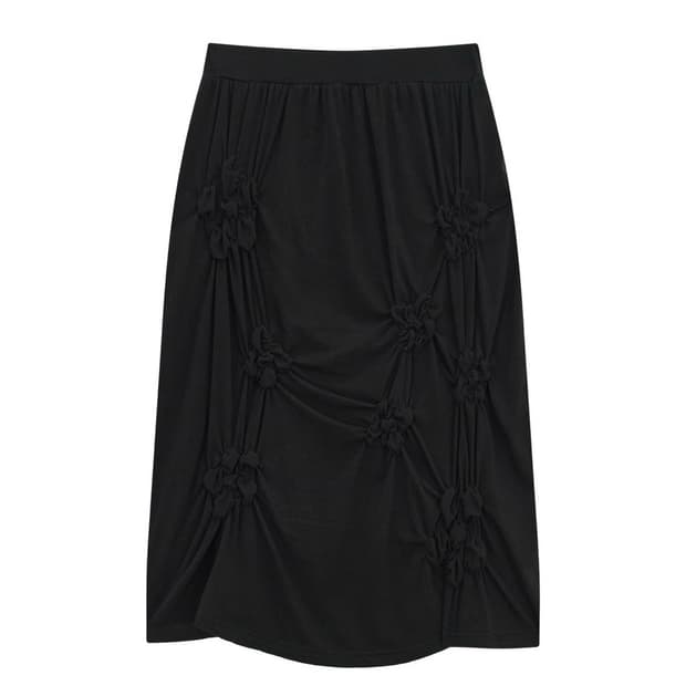 텍스쳐서울 relief floral midi skirt