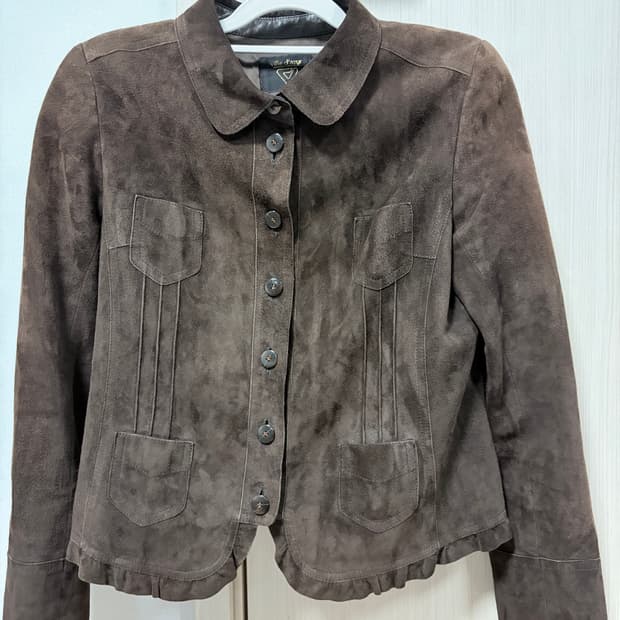 brown frill jacket