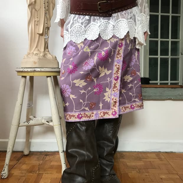vintage pattern skirt (25inch)