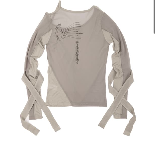 오호스 Bandage Mesh T-shirt / Brown