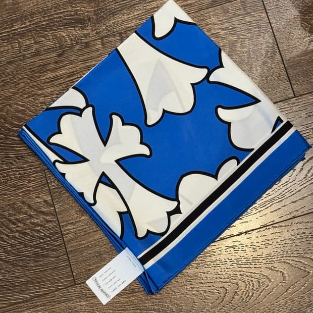 크롬하츠/ 크로스 실크 스카프/ OS