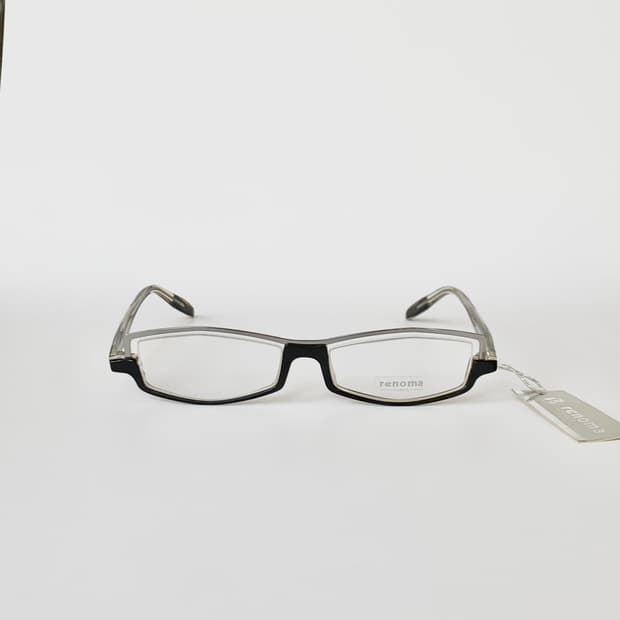 [픽키-580] 블랙 언더림 콤비 사각 뿔테 안경테 클래식 남녀공용