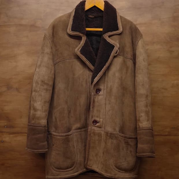 빈티지 시어링 스웨이드 무스탕 자켓 카코트 