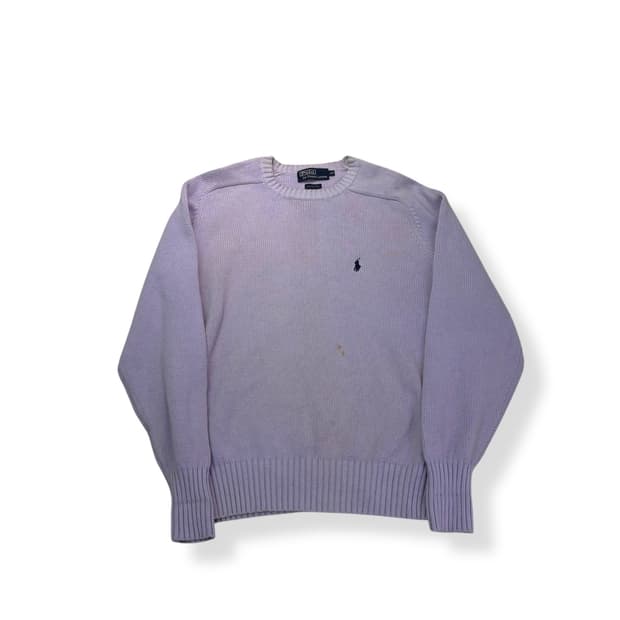 95 폴로랄프로렌 80s 코튼 퍼플니트 